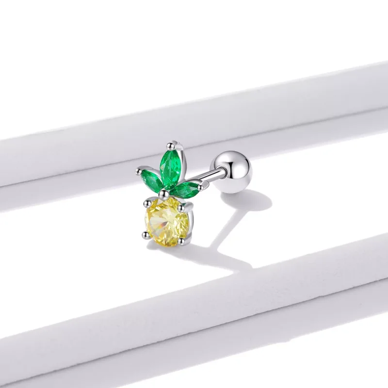 (resim) Pandora Stili Yaz Tatlısı - Ananas Küpe - BSE490 - Görüntüle 2