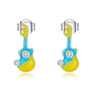 (resim) Pandora Stilinde Mini Gitar Küpe Küpeler - SCE1217
