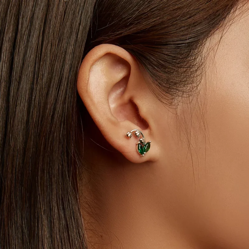 (resim) Pandora Tarzı Bell Orchid Yıldız Küpe - SCE1363 - Görüntüle 6