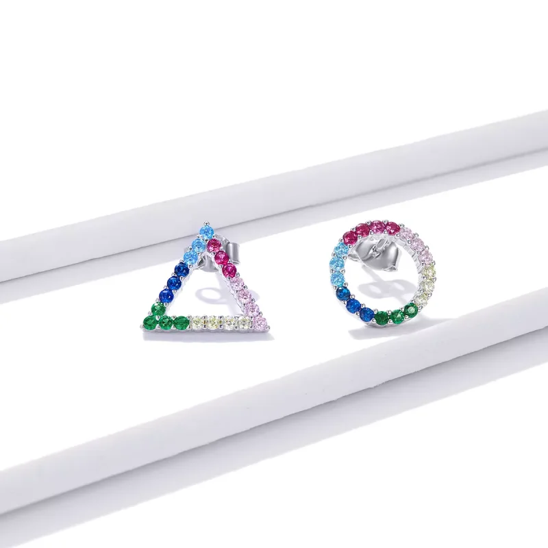 (resim) Pandora Tarzı Geometri Küpe - BSE482 - Görüntüle 2