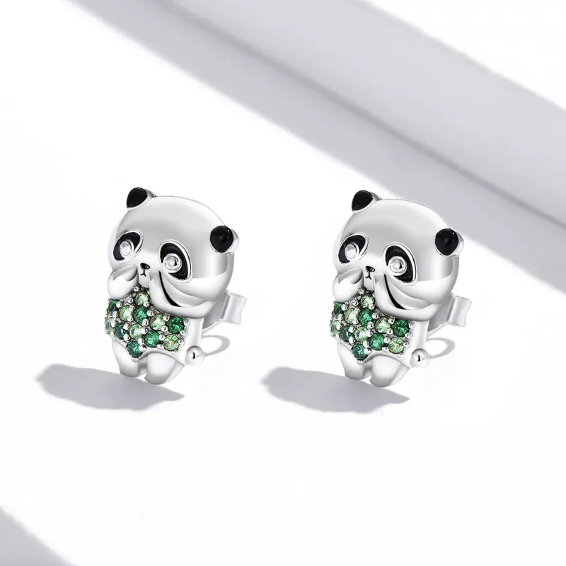 (resim) Pandora tarzı Mini Panda Küpe - SCE1370 - Görüntüle 2