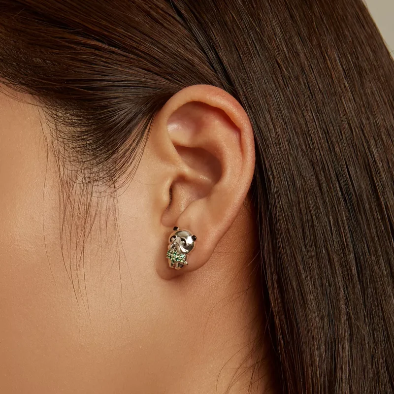 (resim) Pandora tarzı Mini Panda Küpe - SCE1370 - Görüntüle 5