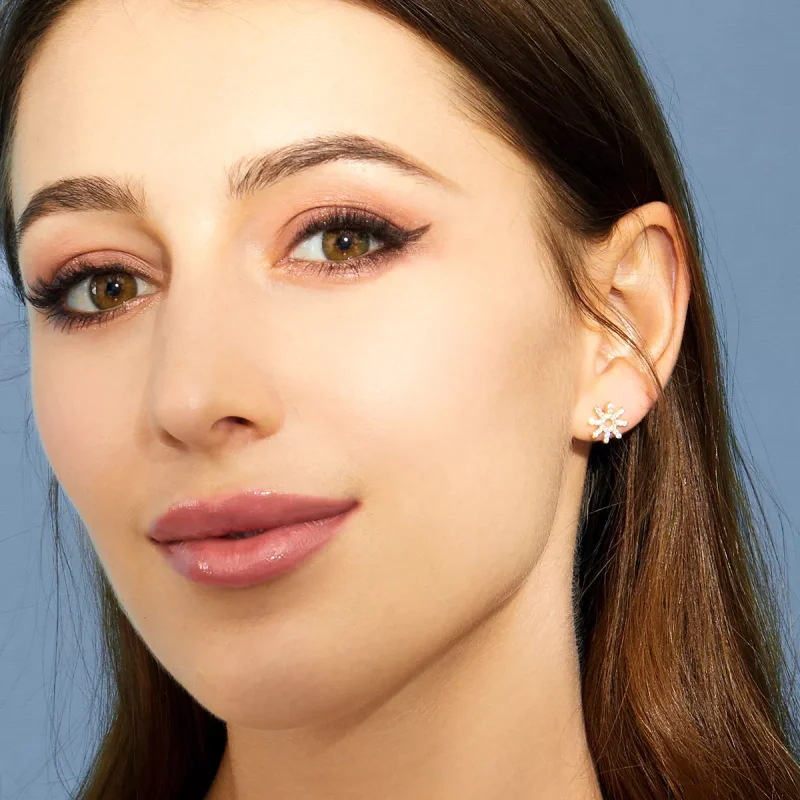 (resim) Pandora Tarzı Yıldız Küpe - BSE257 - Görüntüle 7