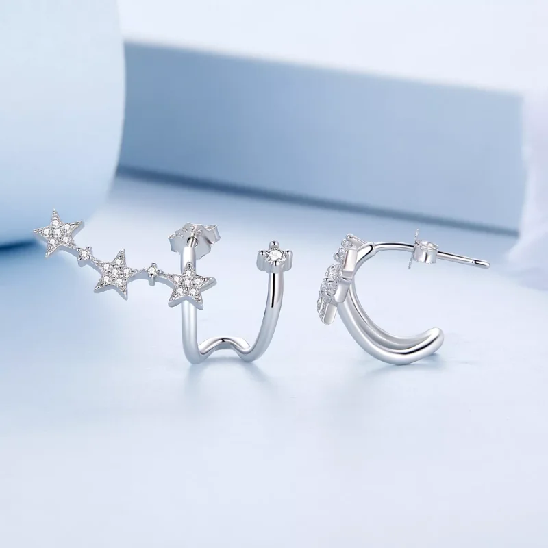 (resim) Pandora Tarzı Yıldız Küpe - BSE700 - Görüntüle 3