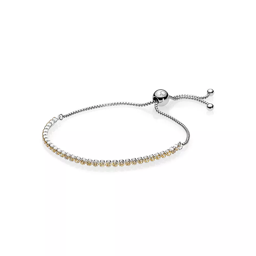 pandora sarı kübik zirkon bilezik 590524ccz