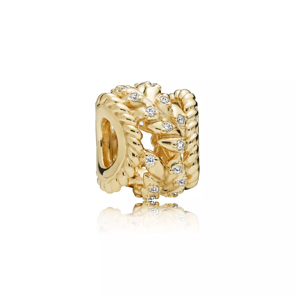 pandora charm parıltılı buğday tepesi 767597cz
