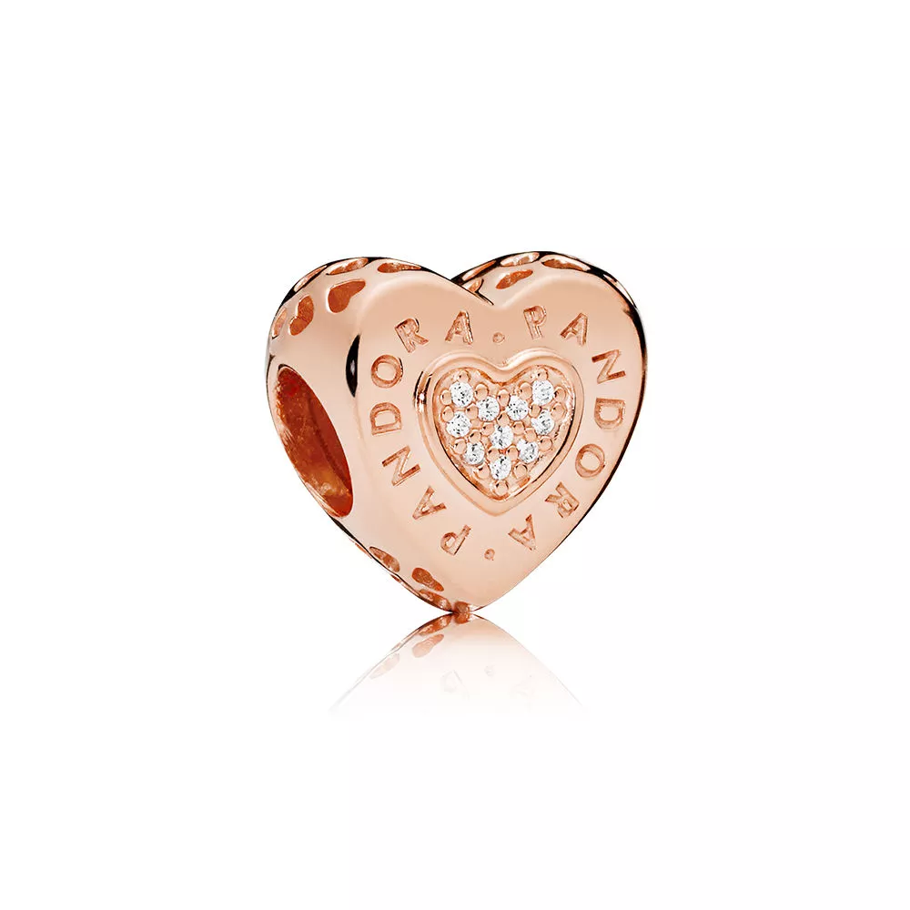 pandora rose logo kalbi charm 787375cz