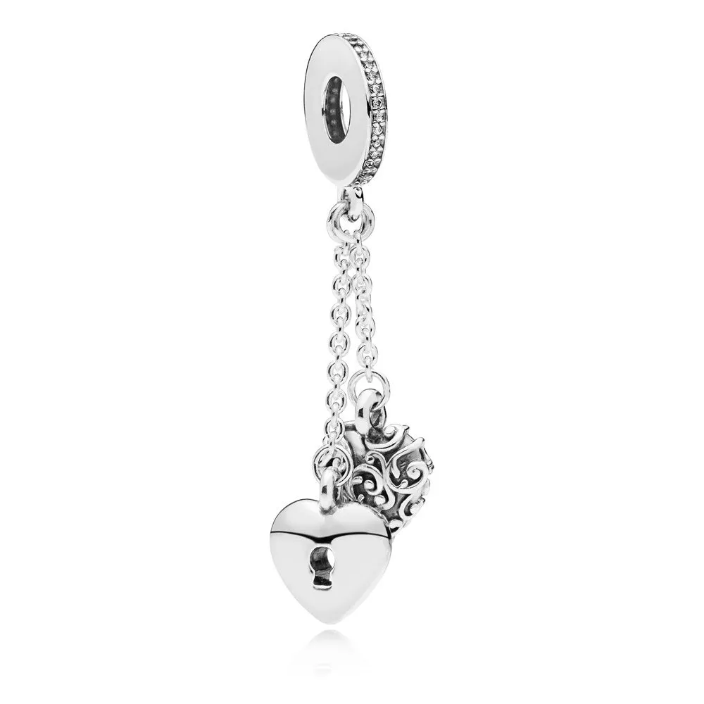pandora sallantili charm aşk ve kilit 797642cz