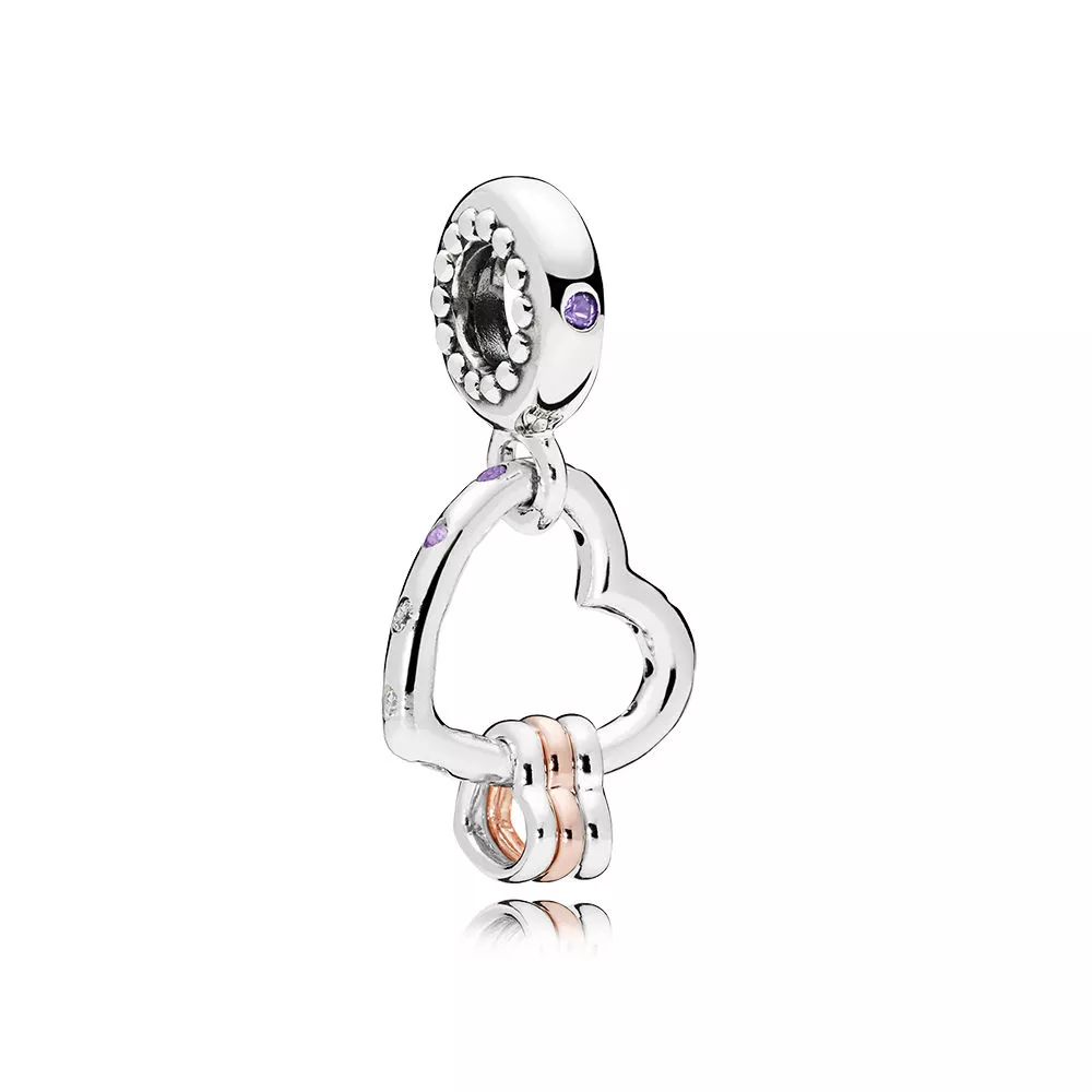 pandora sallantili charm vurgulu kalpler 787247nlcmx