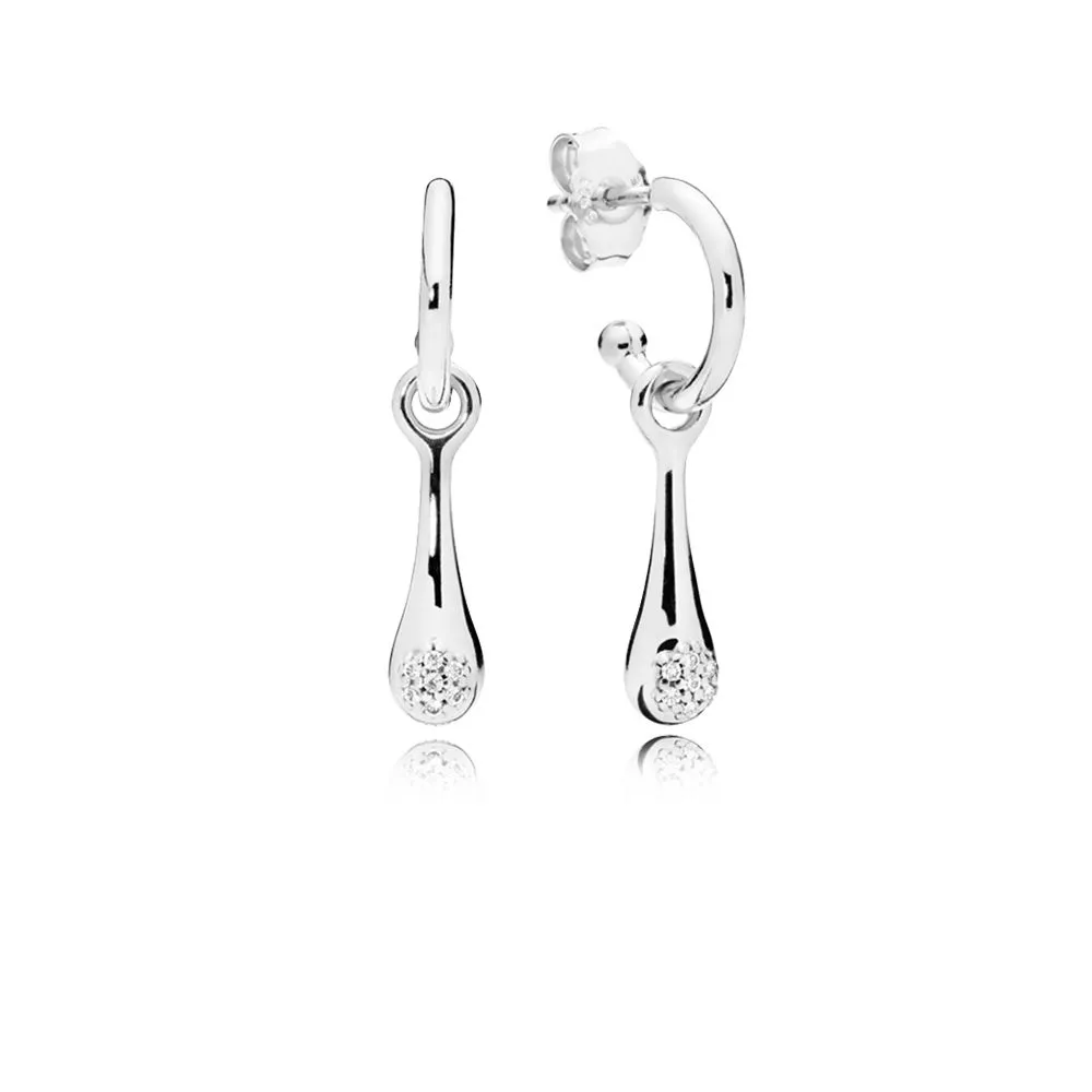 pandora damla küpeler modern lovepods silver earrings with clear cubic zirconia 297357cz