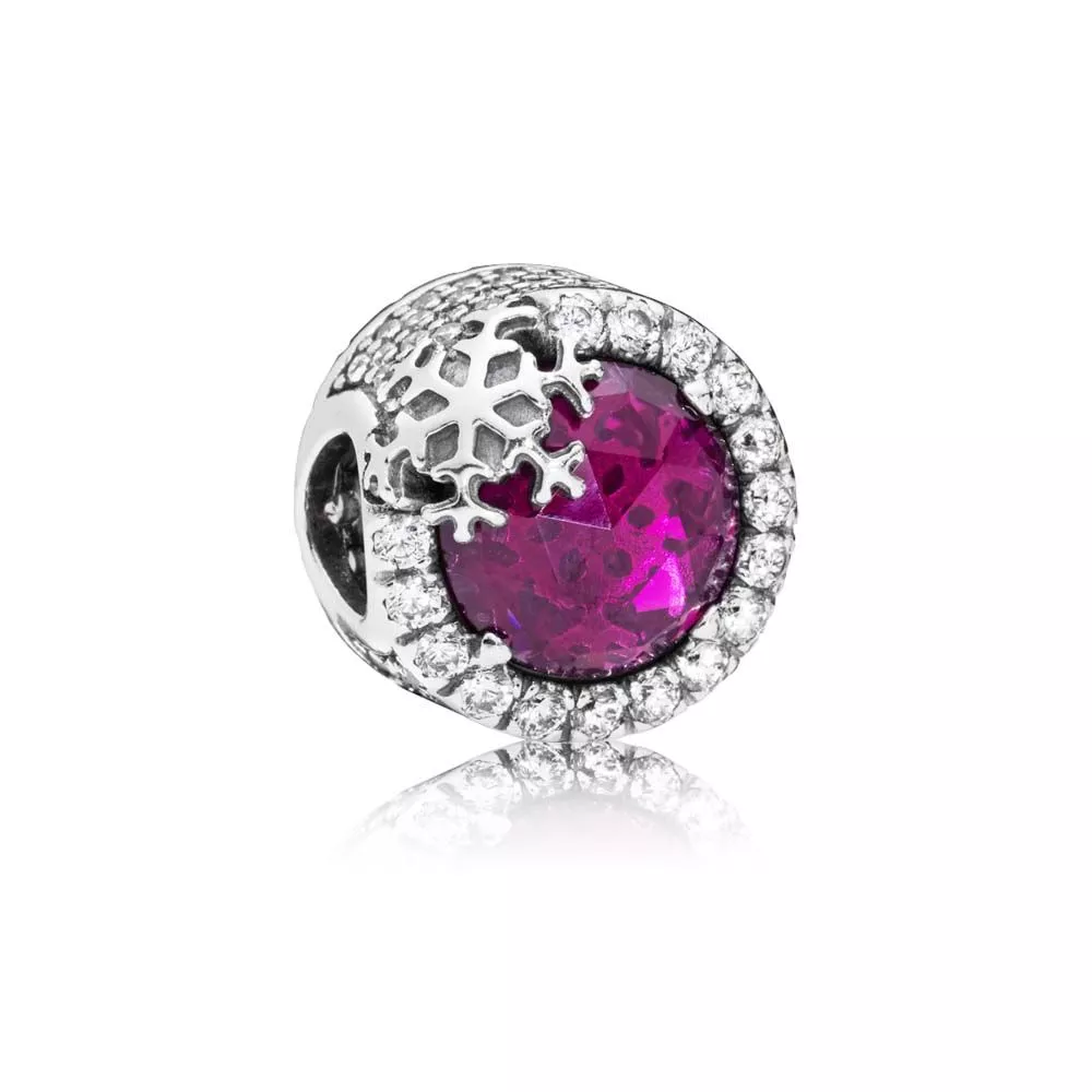 pandora charm göz alıcı pembe kar tanesi 797555ncc