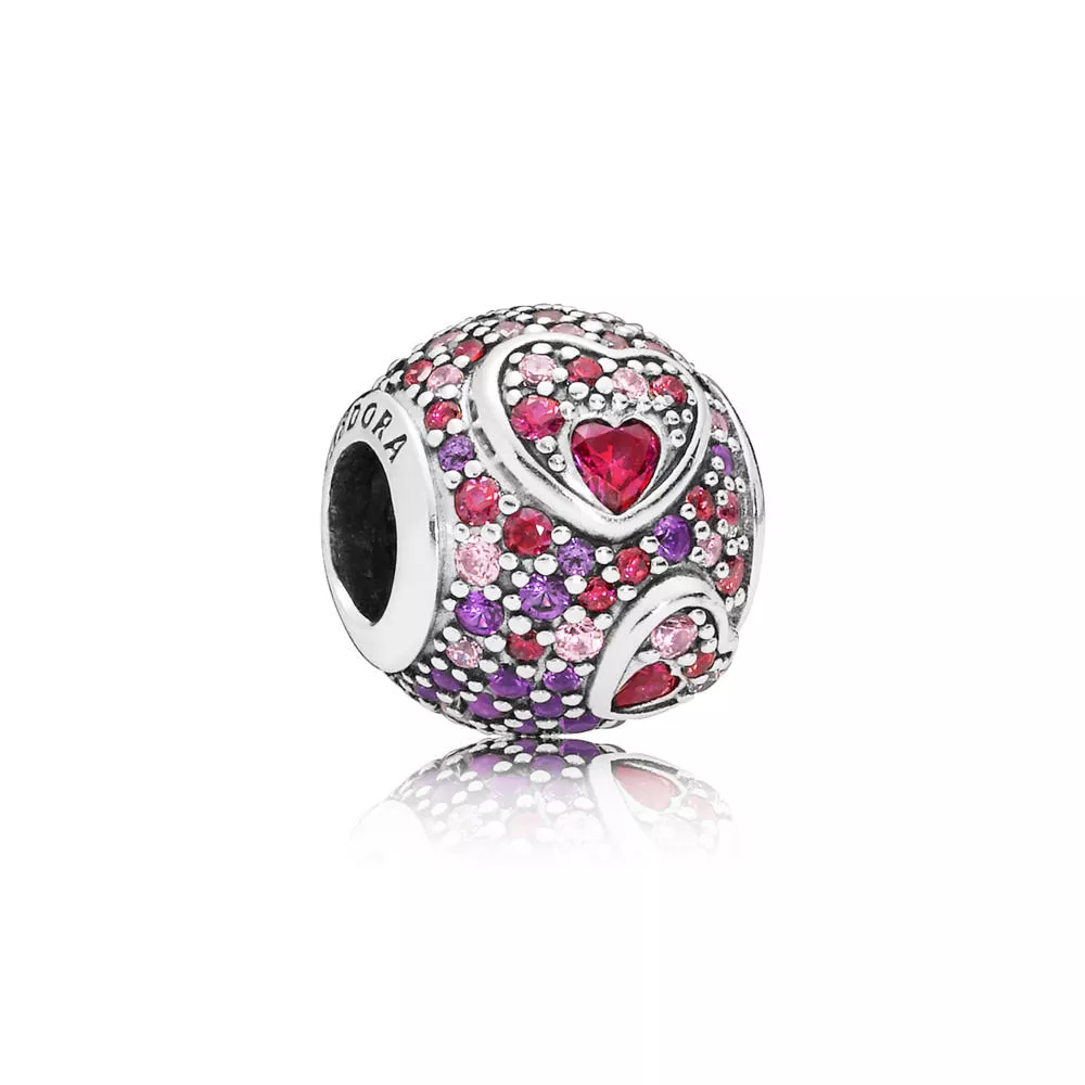 pandora charm asimetrik aşk kalpleri 797826czrmx