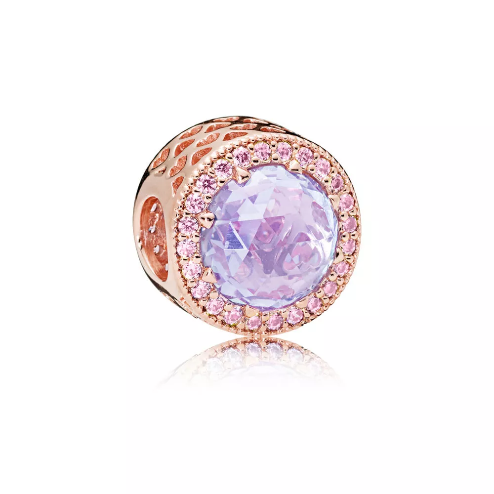 pandora charm lavanta rengi işıltılı kalpler 781725lcz