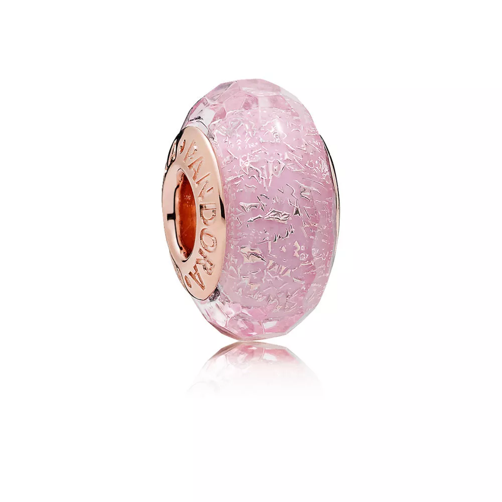 pandora charm pembe parıltılı cam 781650