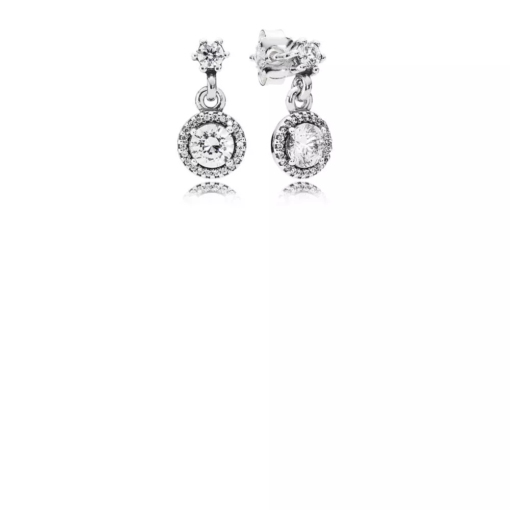 pandora damla küpeler klasik zarafet 290594cz