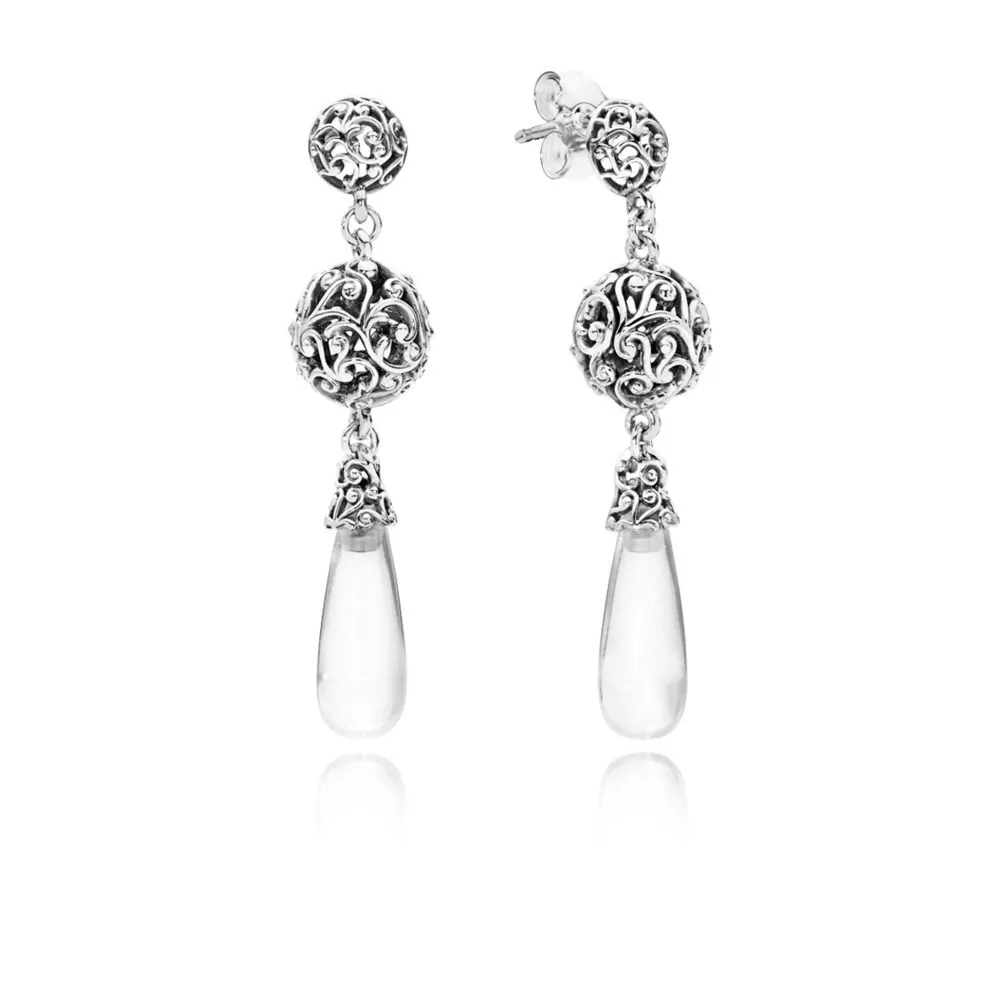 pandora damla küpeler kraliyet damlacıkları 297686cz