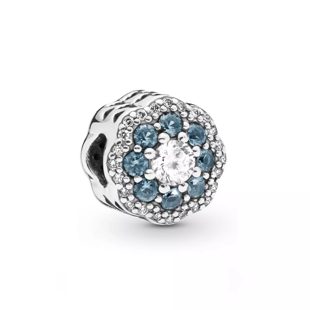pandora charm işıldayan mavi çiçek 797851nmb