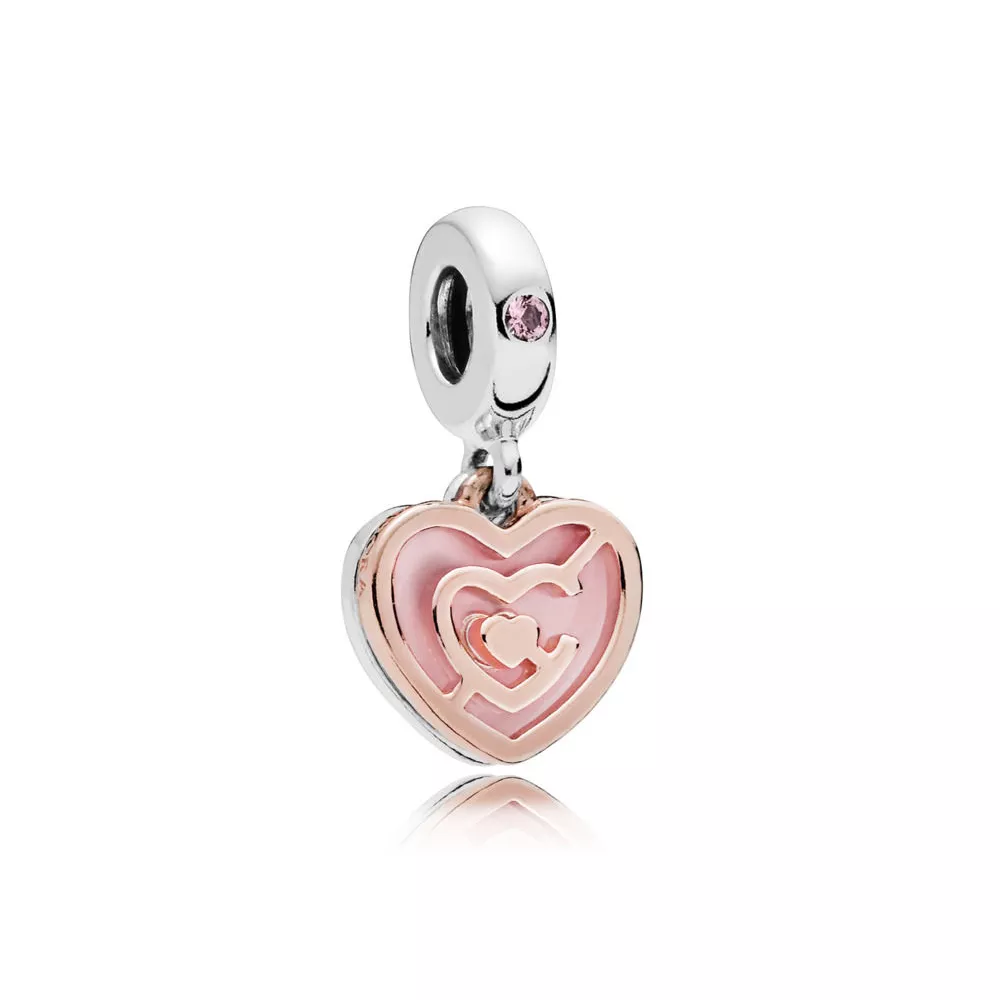 pandora sallantili charm pembe aşk sözü 787801nbp