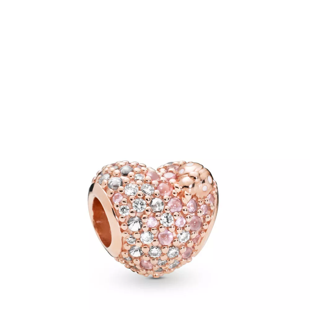 pandora charm parlayan uğur böcekli kalp 787894npomx