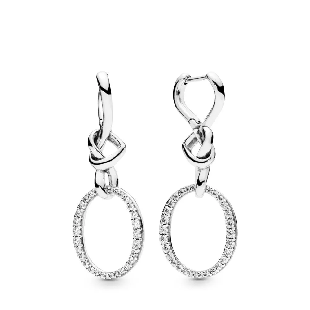 pandora damla küpeler knotted hearts drop earrings 298110cz