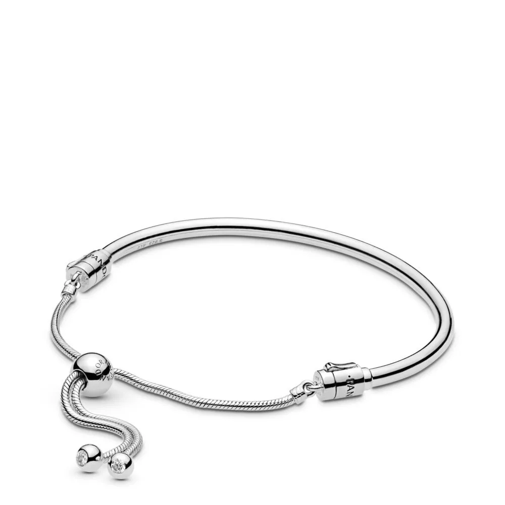 pandora gümüş ayarlanabilir bangle bileklik 597953cz