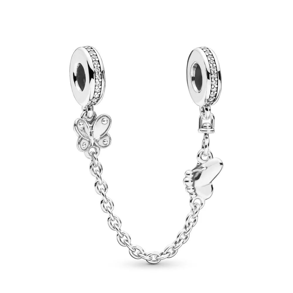pandora güvenlik zincirleri işıltılı kelebekler 797865cz