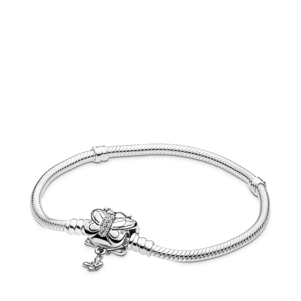 pandora moments gümüş bileklik kelebek klipsli 597929cz