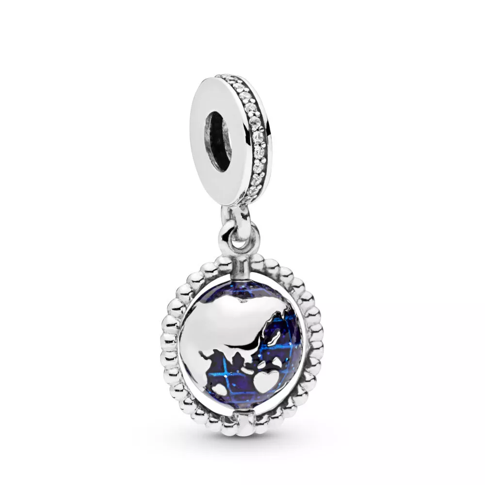 pandora sallantili charm dönen dünya 798021cz