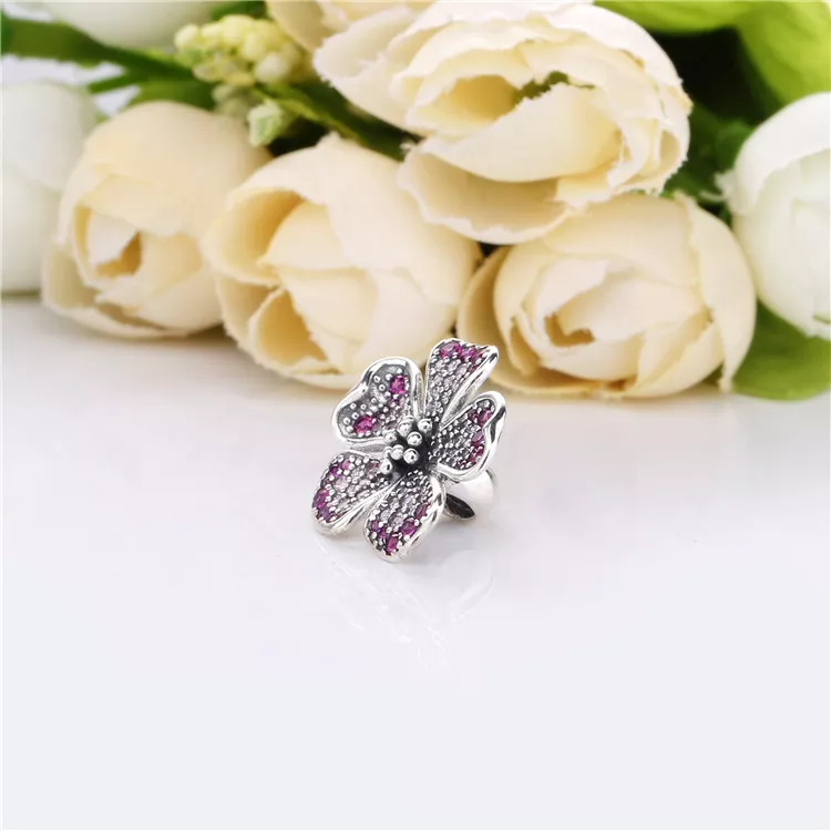 (resim) Pandora şeftali çiçeği Charm - 798073NCCMX - Görüntüle 3