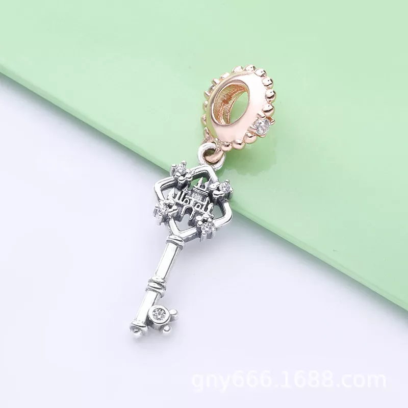 (resim) Pandora 14k rose altın kaplama Disney Parkları Anahtarı Sallantılı Charm - 78822 - Görüntüle 2