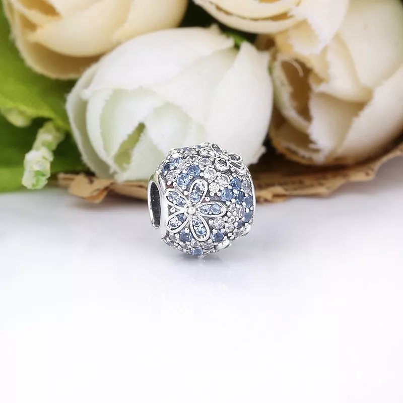 (resim) Pandora Deniz Mavisi Pavé Papatya Çiçeği Charm - 798797C01 - Görüntüle 2