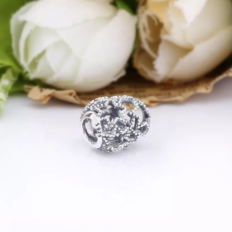 (resim) Pandora Kafes İşi Kalp ve Boncuklu Yıldızlar Charm - 798462C00 - Görüntüle 3