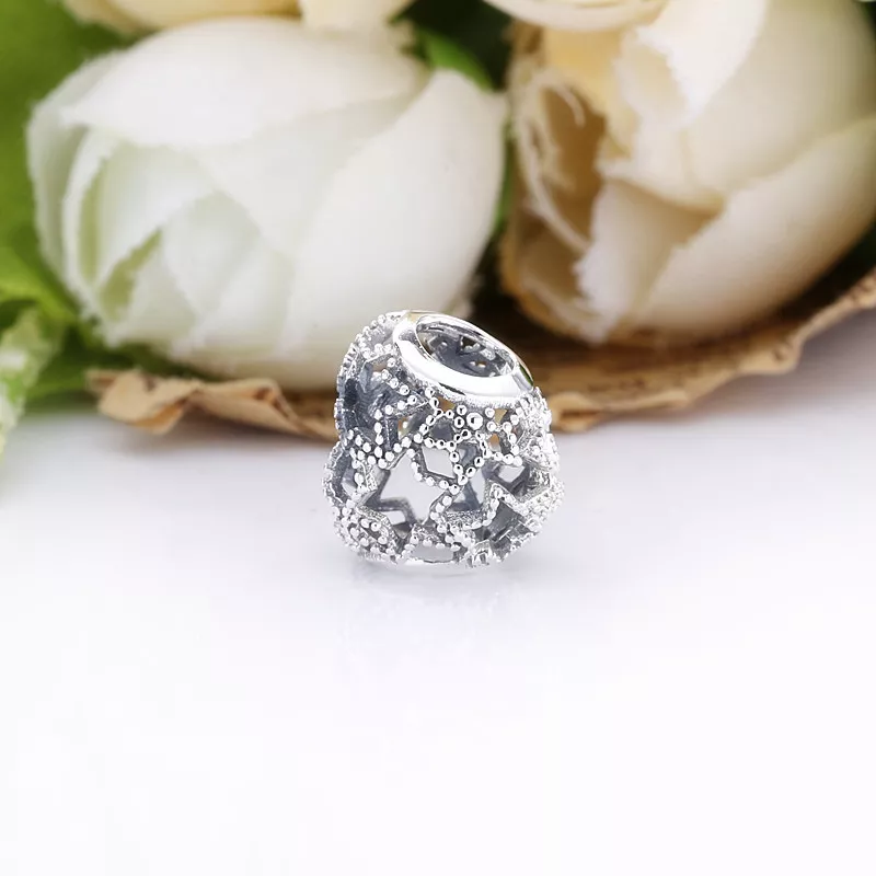 (resim) Pandora Kafes İşi Kalp ve Boncuklu Yıldızlar Charm - 798462C00 - Görüntüle 4