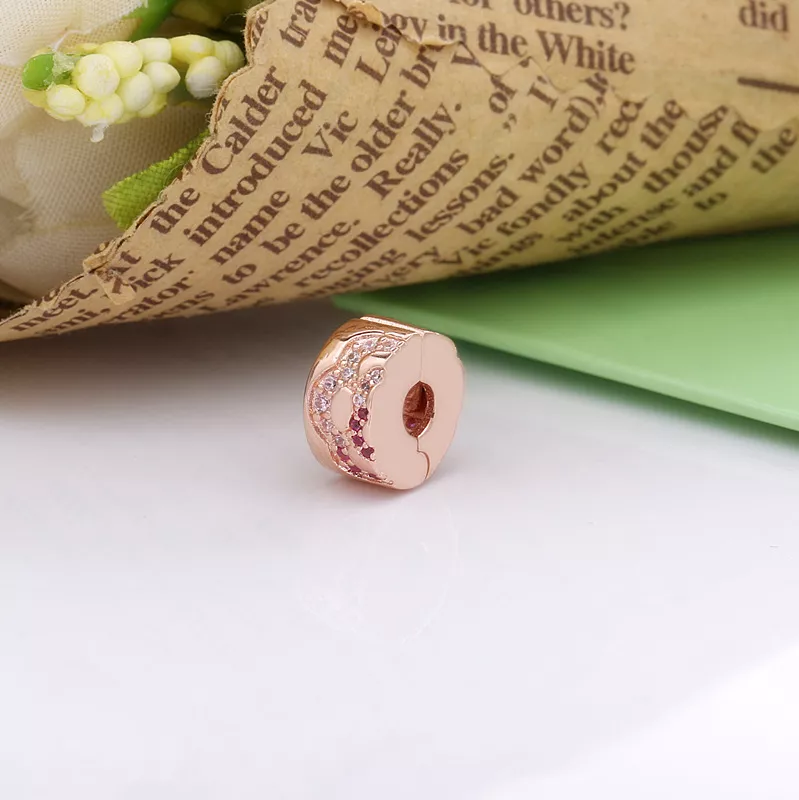 (resim) Pandora 14k rose altın kaplama Pembe Fan Klips - 788153C01 - Görüntüle 2