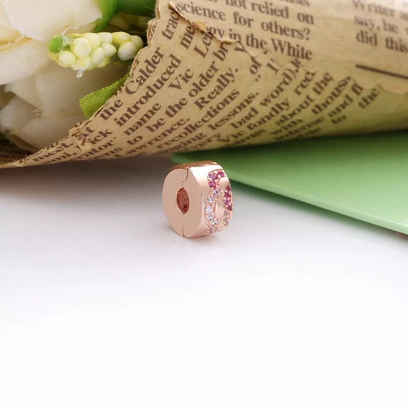 (resim) Pandora 14k rose altın kaplama Pembe Fan Klips - 788153C01 - Görüntüle 3