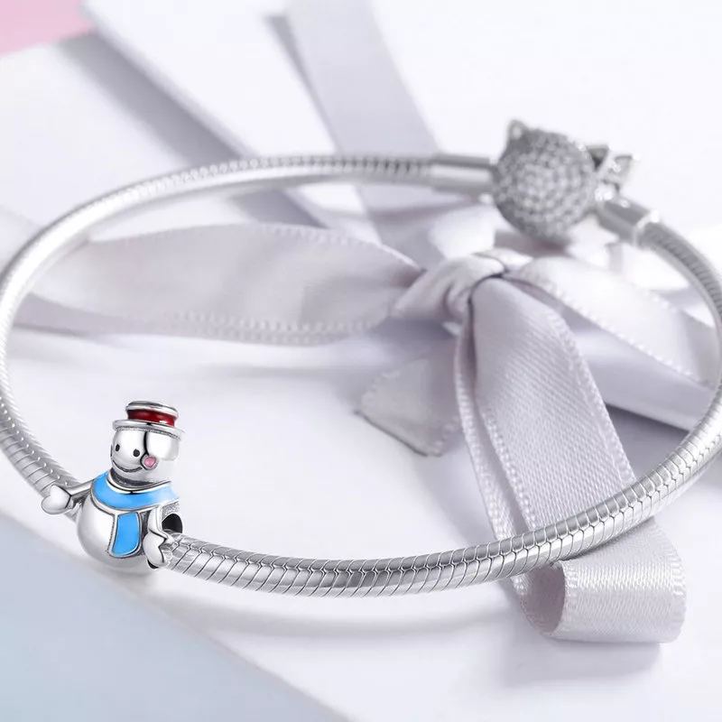 (resim) Pandora tarzı Kardan adam Charm - SCC855 - Görüntüle 2