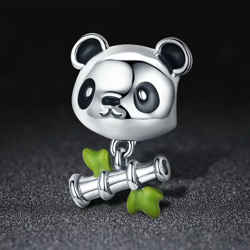 (resim) Pandora tarzı Panda Bambu Yemeyi Seviyor Charm - SCC325 - Görüntüle 3