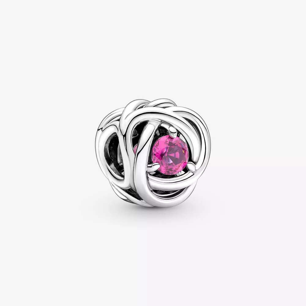 pandora ekim pembe sonsuzluk yuvarlak taşlı süs 790065c05