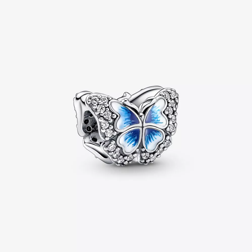 pandora mavi kelebek parlayan charm 790761c01