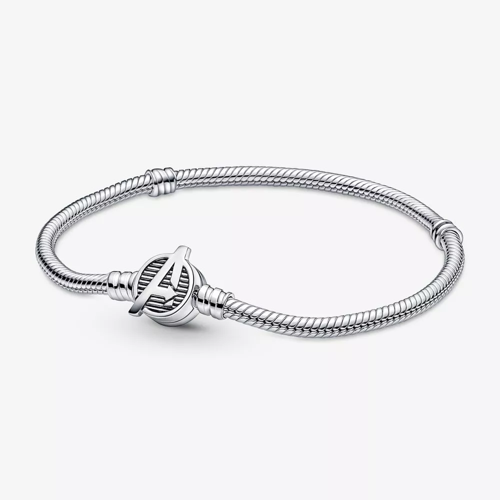 pandora moments marvel the avengers logo clasp snake chain bileklik 590784c00