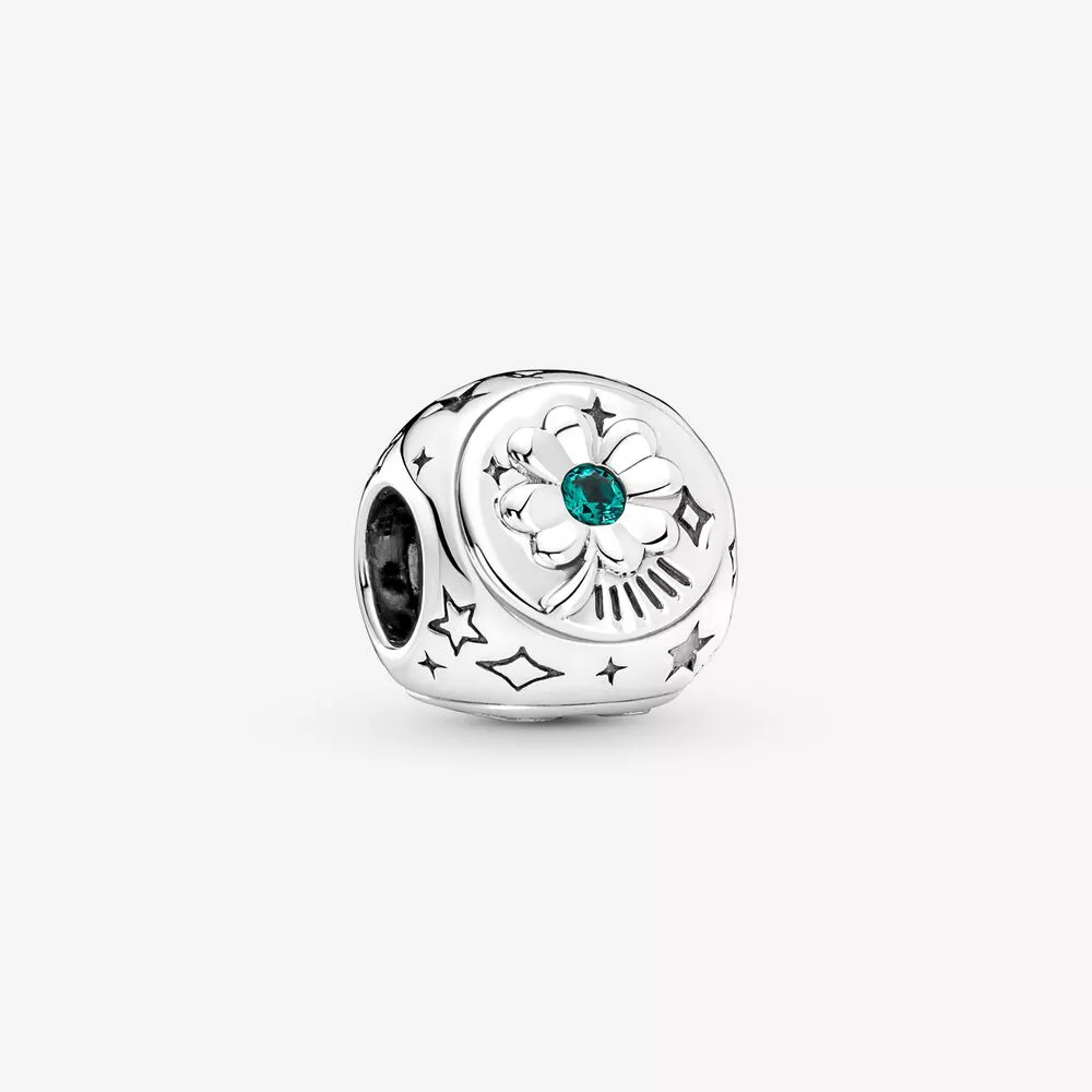 pandora yonca at nalı & uğur böceği üç yüzlü taş 790100c01