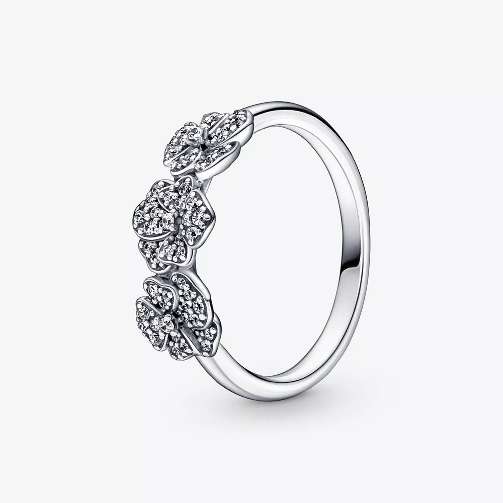 pandora üçlü papatya çiçeği yüzük 190786c01