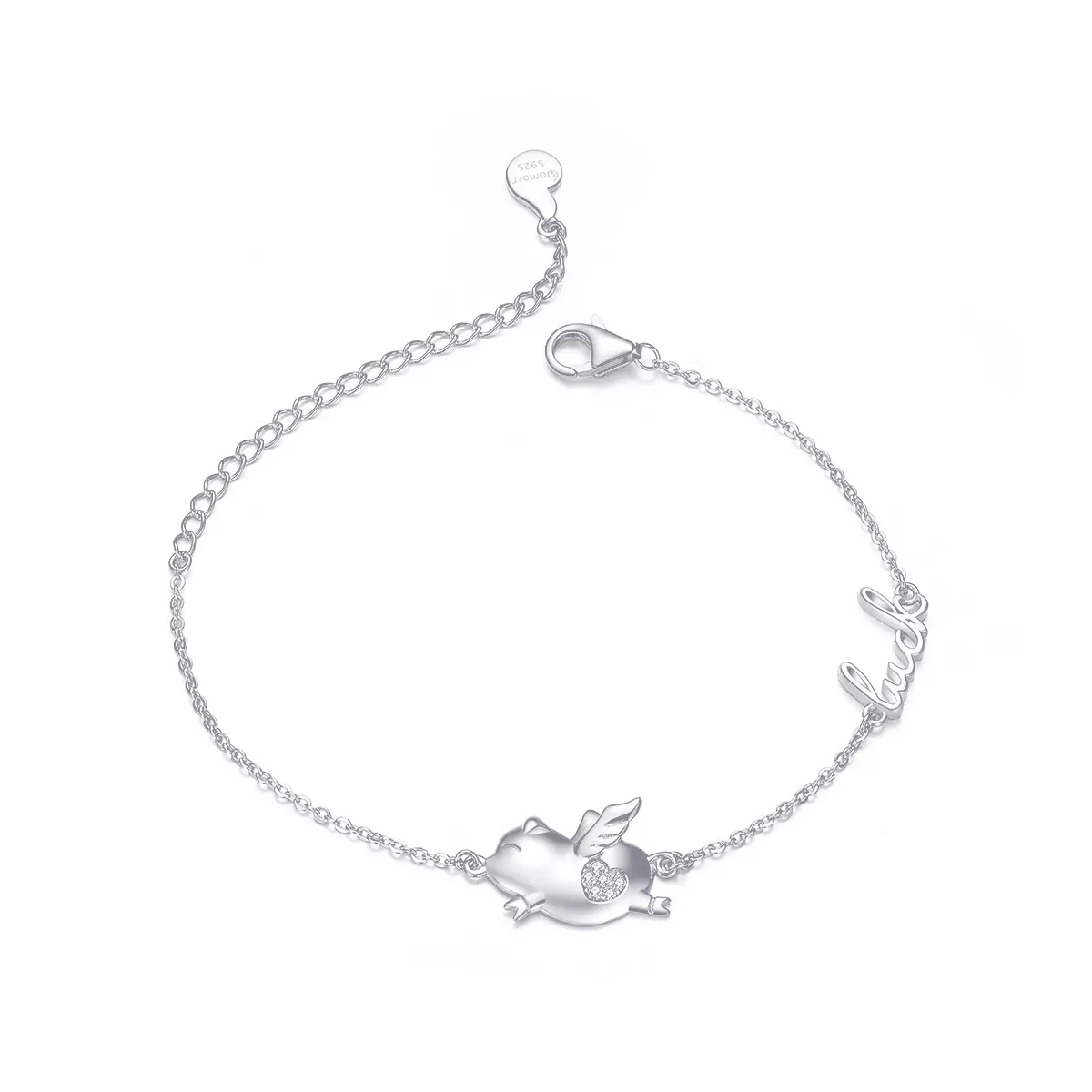 pandora tarzı küçük uçan domuz bilekliği bsb022