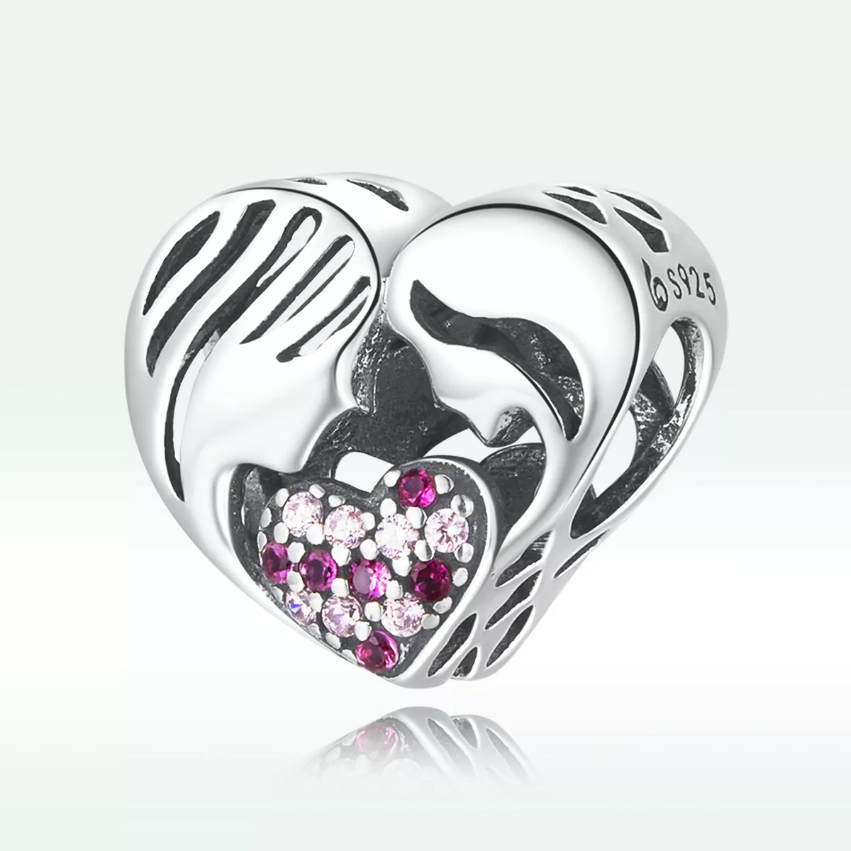 pandora stili anne ve kız sevgi silueti charm bsc575