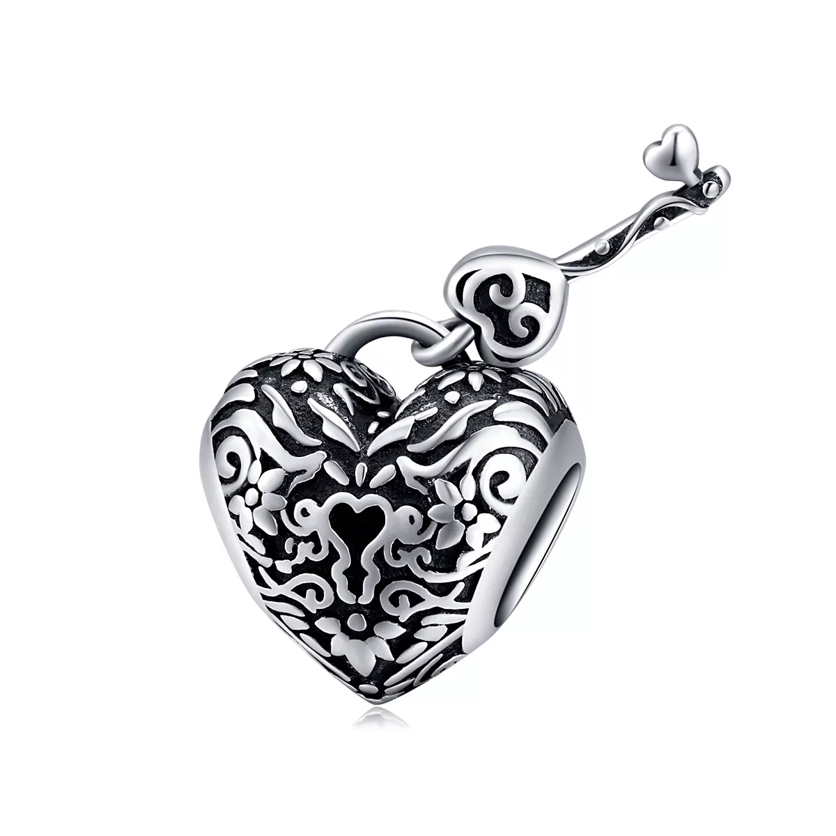 pandora stili kalp kilit şarm scc1447