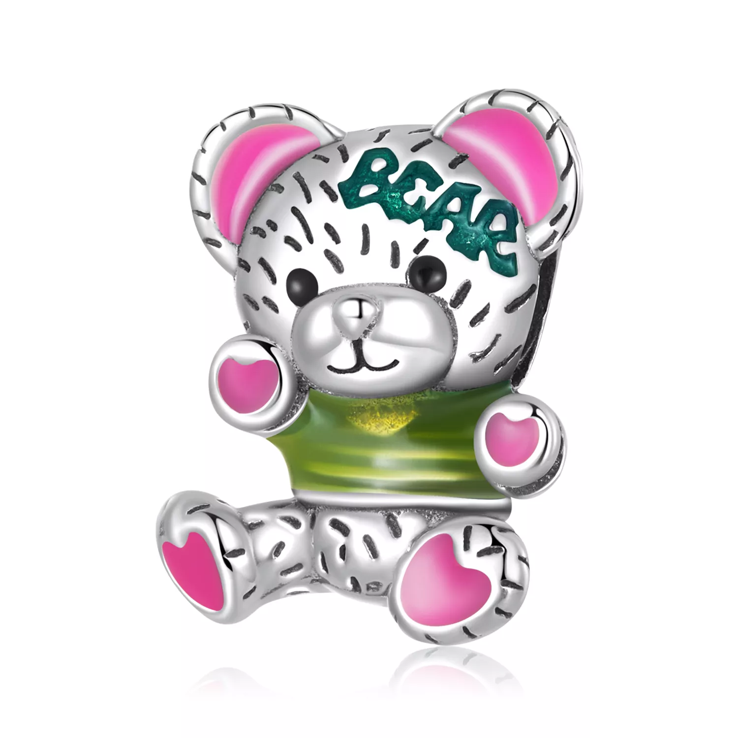 pandora stili neon ayı bebek kolye scc2231