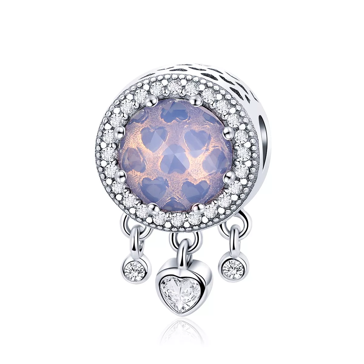 pandora stili parlak kalp charm scc999