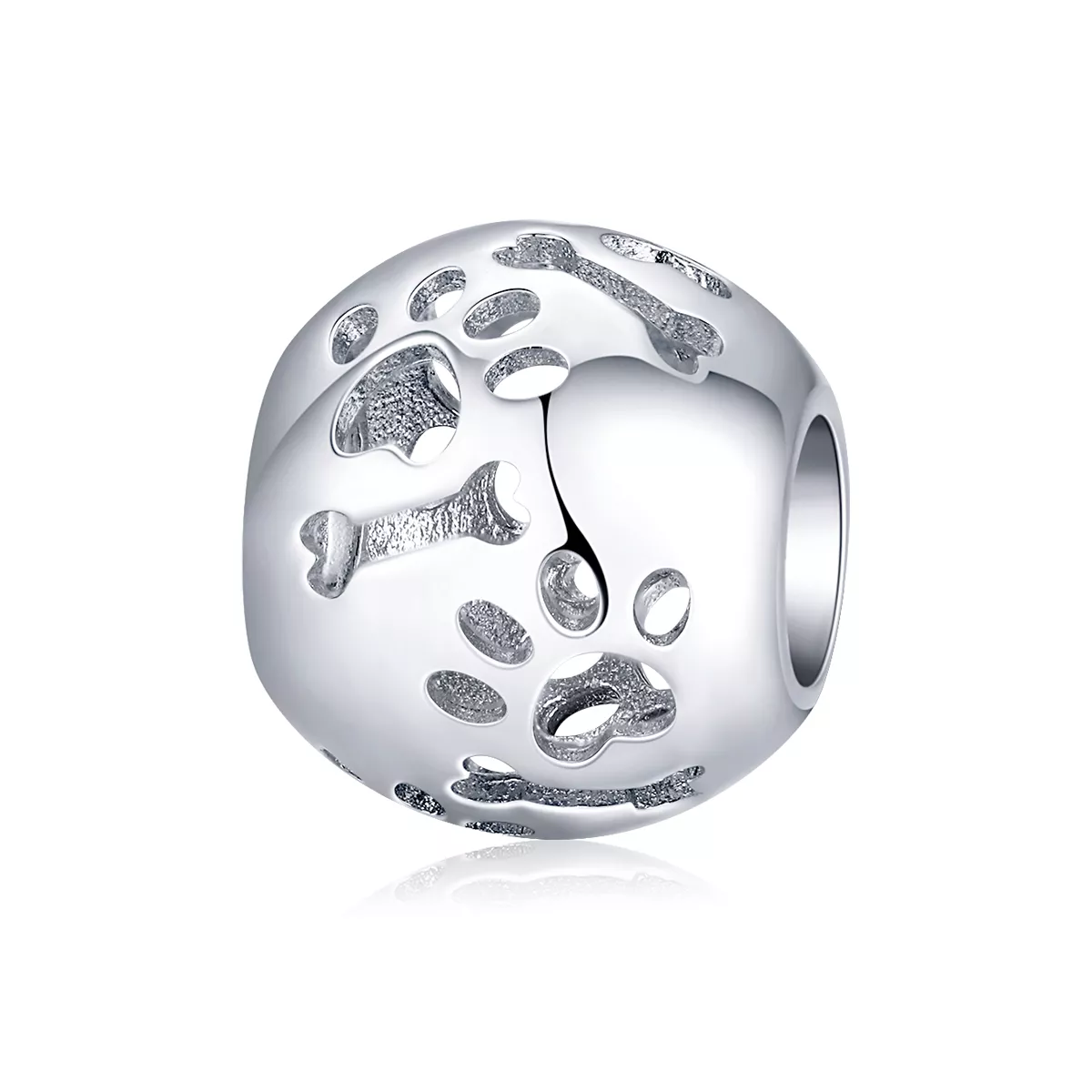 pandora stili sevimli evcil hayvan ayak i̇zi charm bsc140
