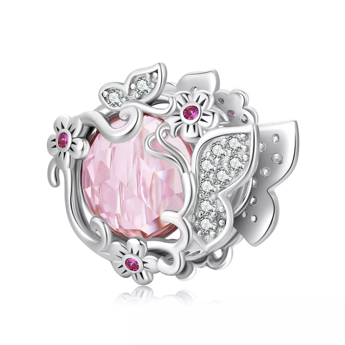 pandora stili uçan kelebekler kolye bsc552