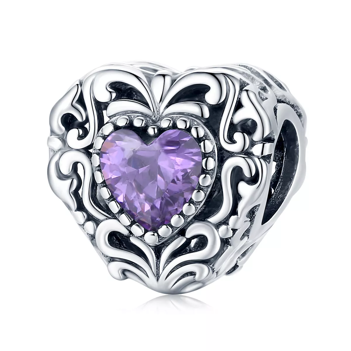 pandora tarzı gizemli kalp charm scc1929